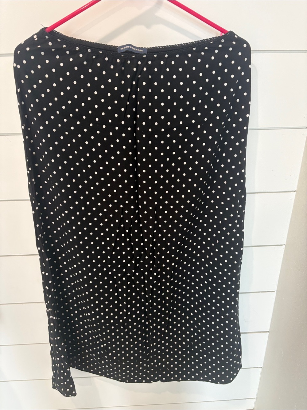 Brandy Melville Black and White Polka Dot Skirt